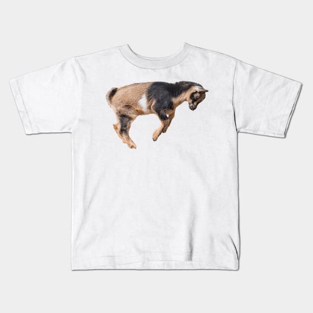 Bouncing Baby Goat 6 Kids T-Shirt by Ory Photography Designs